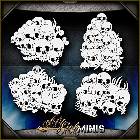 Mini Skull Background 5 – Airsick Stencils