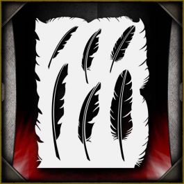 Feather 10 Pack! Vinyl Airbrush Stencils Feathers 10 Mil Spray