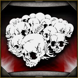 Wicked Airbrush skull Stencil Templates