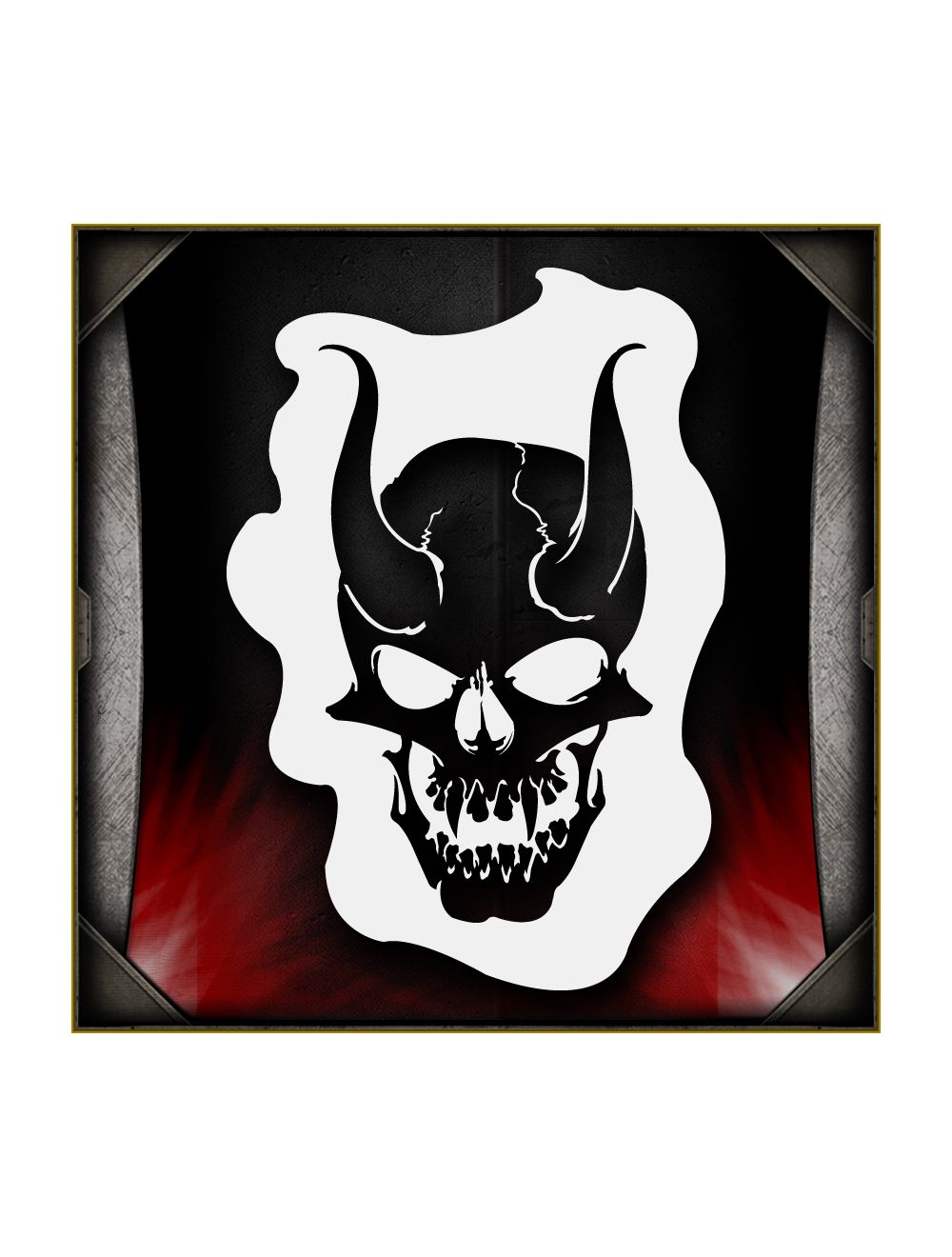 devil skull silhouette