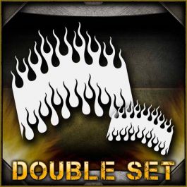 Flames 8 Airbrush Stencil Template - For Painting Motorcycles