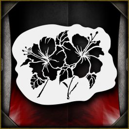 Hibiscus Flowers Airbrush Stencil Template - For Painting Tatoo Art