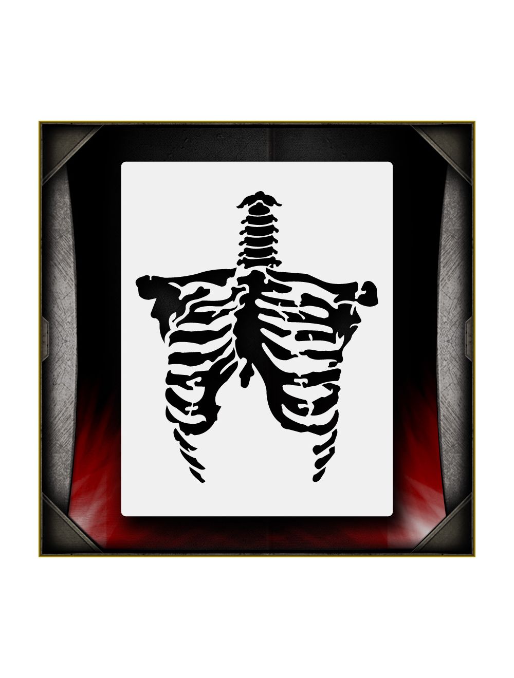Rib Cage 1 Airbrush Stencil Template For Painting Tatoo Art