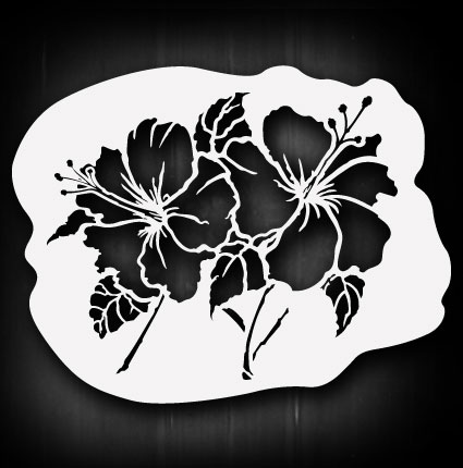 Hibiscus Flowers - Airbrush Stencil Template Airsick | eBay